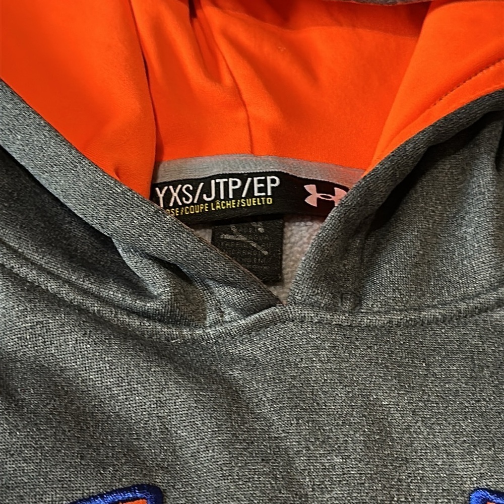 Under Armour Boys Storm Hoodie, Gray, Sz YXS - Picture 3 of 4